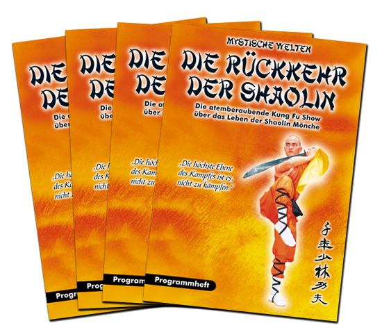 Programmheft zur Show 'Die Rückkehr der Shaolin'