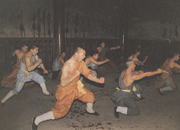 Kung-Fu Mönche beim Prügel-Boxen