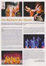 Shaolin Teil II im Budoka 6/2011