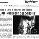 "Wochenblastt Journal Karlsruhe/Bruchsal" Mi. 26.01.2011